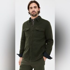 RHONE Men’s Dark Green Shirt Jacket Shacket Fleece Lining Size XXL